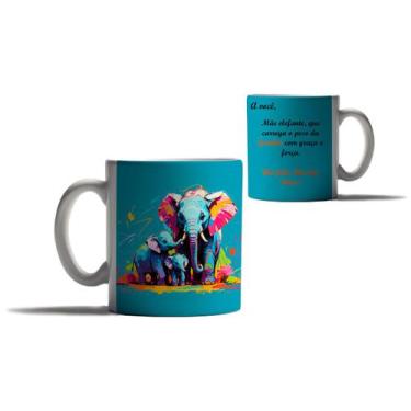 Imagem de Caneca Presente Dia das Mães Mãe Elefante Filho Mamãe  - Enjoy Shop, E