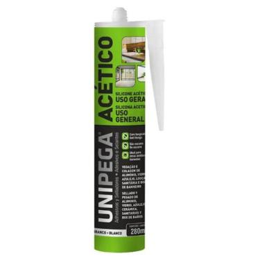 Imagem de Cola de Silicone Selante Acético Unipega 280ml, Branco
