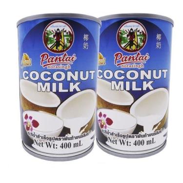 Imagem de Leite De Coco Tailandês Pantai 2x400ml 75% Extrato Th Lq