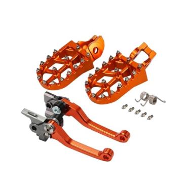 Imagem de JFG RACING Alavanca de embreagem CNC Dirt Bike Foot Pegs e Dirt Bike para 125/150/250 SX 150/250/300 XC-W 250/350/450 SX-F 250/350/450 XC-F 250/350/450/500 EXC-FC 250/300 XC-W 250/300 XC