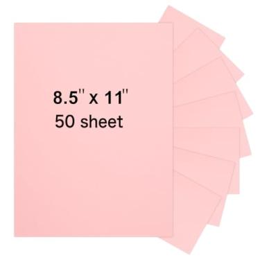 Imagem de 50 peças de cartolina rosa de 21,5 x 28 cm, papel de convite em branco para impressão, capa de 33,6 kg, 200 g/m²