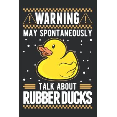 Imagem de Notebook With Rubber Duck: May Spontaneously Talk About Rubber Ducks / 6x9 Inches / 120 graph Sites