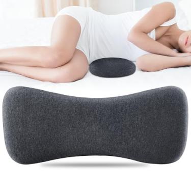 Imagem de Hapiclody Travesseiro de suporte lombar para dormir com espuma viscoelástica para alívio da dor nas costas e apoio nas costas para os lados, costas e estômago - almofada de cunha para descanso de cama