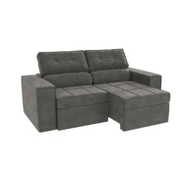 Imagem de Sofá Lanus 206cm Retrátil E Reclinável S139-2 Kappesberg Cinza