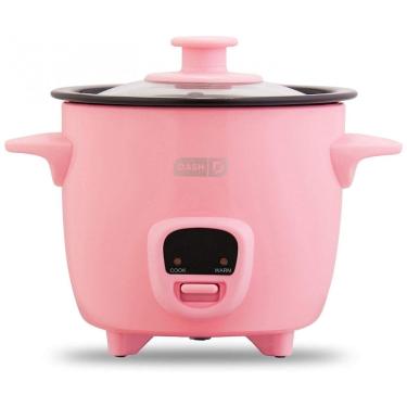 Imagem de Mini Panela de Arroz Elétrica 1L com Função de Manter Aquecido, 200W, 110v, DASH DRCM200GBPK04, Rosa