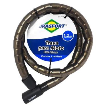 Imagem de Trava para moto com chave 1,20m brasfort