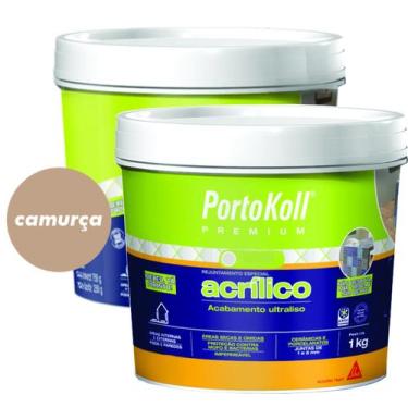 Imagem de Kit 2 Rejuntes Acrílico Flexível Premium 1Kg Portokoll