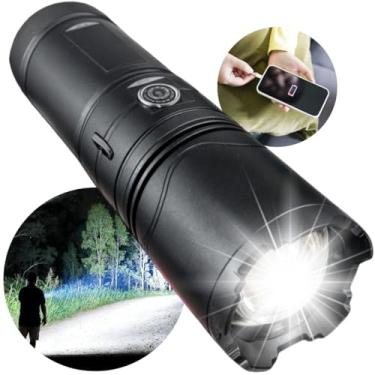 Imagem de Lanterna LED Ultra Brilhante Profissional Longo Alcance, perfeita para aventuras, camping e uso tático. Oferece potência, durabilidade e alta eficiência, iluminando com segurança e precisão