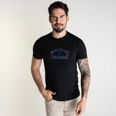 Imagem de Camiseta Acostamento Wolf Brand Preta-Masculino