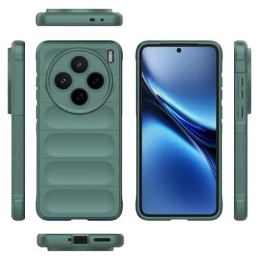 Imagem de Elubugod Capa compatível com Vivo X200 5G, capa para celular TPU macia compatível com Vivo X200 5G V2415A verde