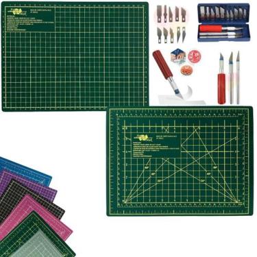 Imagem de Base de Corte A4 30cm x 22cm Dupla Face Multiuso AutoCura Estilete Pre