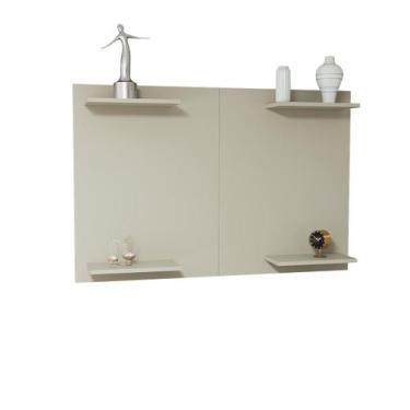 Imagem de Painel TV até 50 Pol em MDF c/ Prateleiras p/ Decoração - Lucky Store,