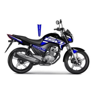 Imagem de Adesivo Cg Moto Titan 150 2015 Kit Carenagem Azul P/ Verniz - Resitank