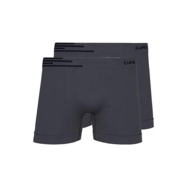 Imagem de Kit com 2 Cuecas Boxer Lupo 436-002, Cinza, GG