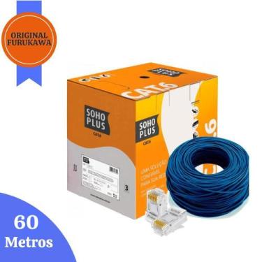 Imagem de Cabo de Rede Azul Utp Rj45 Cat6 Furukawa Sohoplus 60 Metros