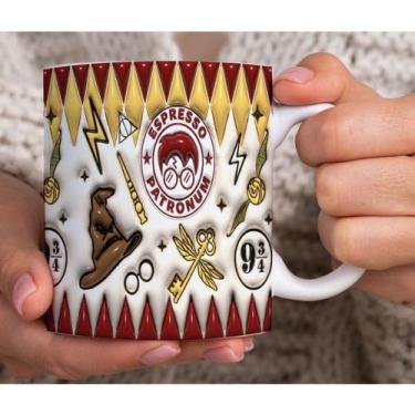 Imagem de Caneca Xícara Personalizada Harry Potter Efeito 3D - Porcelana 325ml -
