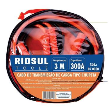 Imagem de Cabo Chupeta Transmissão Carga de Bateria 300A Riosul Tools