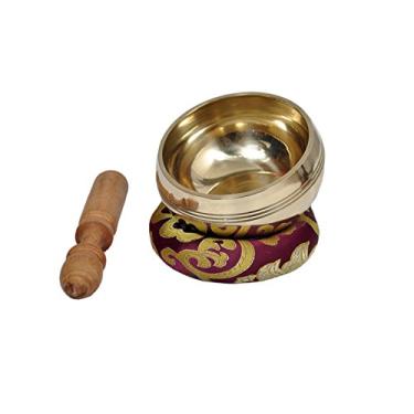 Imagem de SATNAM – Tigela de canto de meditação tibetana de latão de 1,2 m – com martelo e almofada