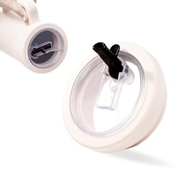 Imagem de Tampa Stanley de substituição Stanley de 1,134 g, tampa à prova de vazamento Stanley sem derramamento com copo de canudo Stanley Flip para Stanley ProTour, tampa removível reutilizável compatível com