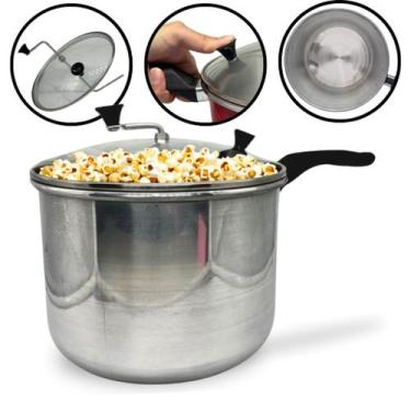 Imagem de Panela Pipoqueira Com Tampa de Vidro - 4 Litros - Colombo, Polida