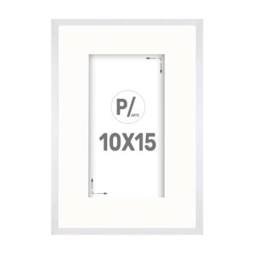 Imagem de Quadro Porta Retrato para Fotos 10x15 com Paspatur Borda Branca e Proteção Petg