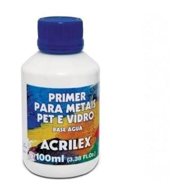 Imagem de Primer Para Metais, PET e Vidro Branco 100ml Acrilex Proteção e Aderência Perfeita Secagem Uniforme Melhor Aderência da Tinta