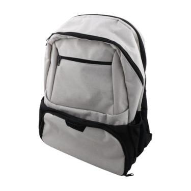 Imagem de Vaveren Bolsa de tênis de mochila de badminton portátil portátil respirável com compartimento de sapatos Backpack para viagens de racquetball de squash, Bege