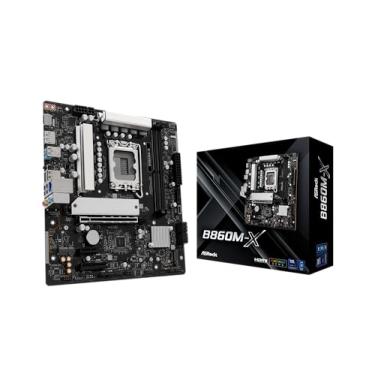 Imagem de ASRock Placa-mãe B860M X DDR5 9066 MHz 128GB M.2 B860 LGA1851 Micro ATX Intel Core Ultra BIOS Flashback SATA3 6.0 Gb/s