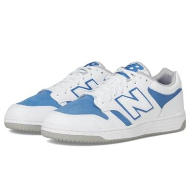 Imagem de New Balance Tênis masculino 480 V1, Branco/Azul royal, 41
