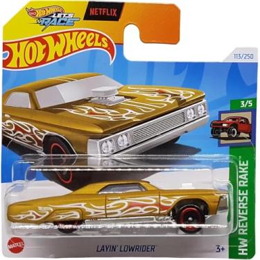 Imagem de Hot Wheels - Layin´ Lowrider - HW Reverse Rake 3/5 - HTD39 - Short Card - Netflix Let's Race - Mattel 2024-1:64