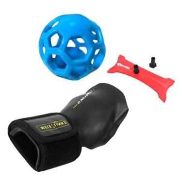 Imagem de Colaxi Golf Swing Trainer Golf Brace Band Band Gesto Alignment Golf Golf Straight Arm Trainer Gift Adults Adults Golf Training Aid, Bola Azul