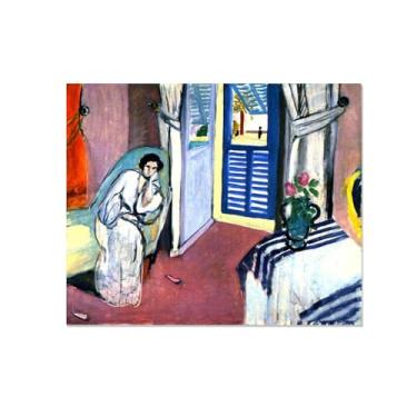 Imagem de FLUCK famosa pintura a óleo, Donna su un divano, tela com impressão, reprodução de arte em tela para decoração de casa lona70 x 90 cm (28 x 35 in) sem moldura