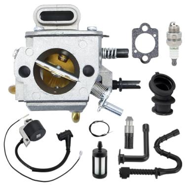 Imagem de FWYWNL Carburador MS460 MS440 adequado para 044 044R 046 1128 120 0625, 0000 400 1300, 0000 350 3502 0000 140 4407 peças de motosserra com velas de ignição