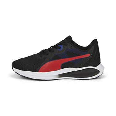 Imagem de PUMA Tênis infantil unissex Twitch Runner, Puma Preto queimado vermelho elektro azul, 5 Big Kid