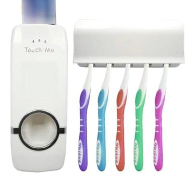 Imagem de Dispenser Automático Pasta De Dente Com Suporte P/ Escovas