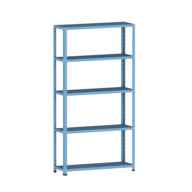 Imagem de Estante Montável de Aço Com 05 Prateleiras Sem Reforço Pandin 1,75 X 0,30 m Azul Dali