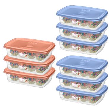 Imagem de Conjunto Kit 9 Potes Com Tampa Marmita 785ml Sanremo