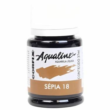 Imagem de Tinta Aquarela Liquida Aqualine Corfix 37ml - 20037, 018 - SEPIA