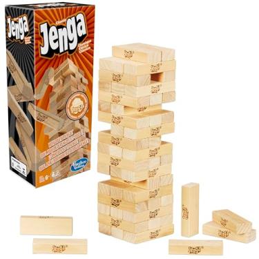 Imagem de Hasbro Gaming Jenga clássico Jogo de equilíbrio e estratégia com 54 peças, brinquedo para crianças, brinquedos de Natal para crianças a partir de 6 anos
