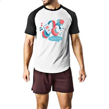Imagem de Camiseta Raglan Podcast elementos - Alearts, G