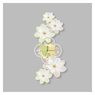 Imagem de Pintura decorativa com relógio Luminária de parede moderna 3D com relógio e controle remoto | Decoração de luminária de parede grande para sala de estar | Relógios de parede grandes silenciosos e anti