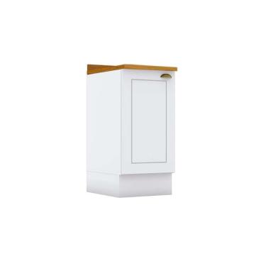 Imagem de Gabinete De Cozinha Modulado Balcão Com Tampo Americana Com 1 Porta 40cm Branco
