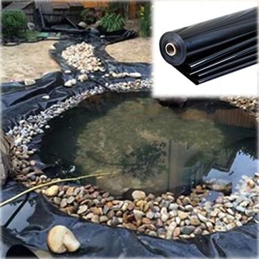 Imagem de Forro de Pvc para Lagos 0,12 mm Película de Lagoa de Peixes de Jardim Resistente Forro de Lagoa Aquática Flexível para Paisagismo Fluxos de Água 4M X 4M 5M X 2M 6M X 6M 5M X 5M 1M X 12M/Preto/2,5 * 3M