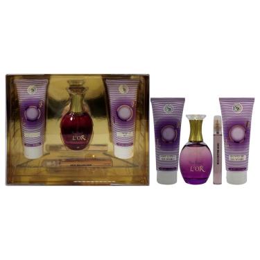 Imagem de Conjunto de presente feminino de 4 peças Perfume Lor New Brand 100 ml edp