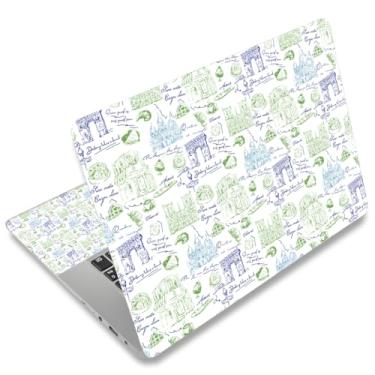 Imagem de icolor Adesivo para laptop 12 13 13,3 14 15 15,4 15,4 15,6 polegadas personalizado universal notebook vinil skin adesivos capa arte decalque protetor de computador (077)