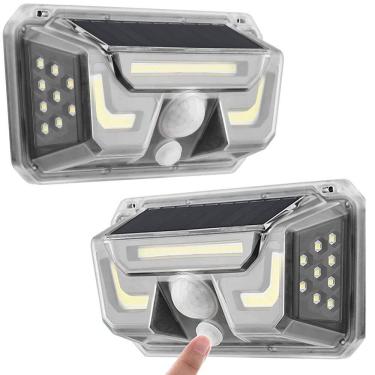 Imagem de Luminaria Solar Sensor Movimento Kit 2 Uni Arandela Spot Parede Bionic Light Iluminaçao...