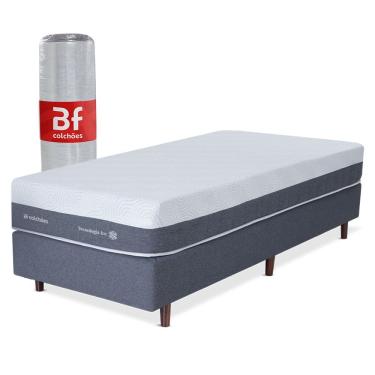 Imagem de Cama Box Solteiro Premium BF Ice Espuma NASA 88x188cm BF Colchões