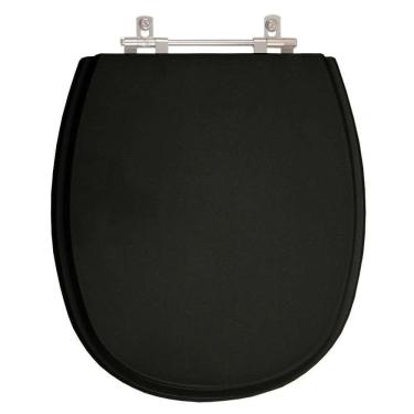 Imagem de Assento Sanitário Poliéster Loren One Preto Para Vaso Lorenzetti 6lpf