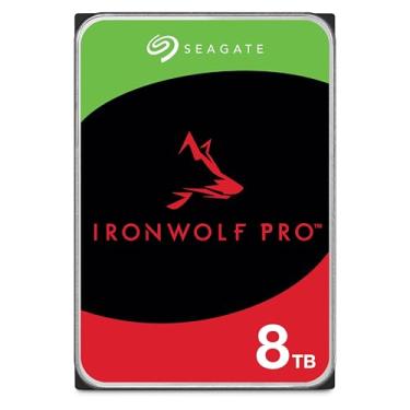 Imagem de Seagate IronWolf Pro, 8 TB, Enterprise NAS HDD interno –CMR 3,5 polegadas, SATA 6 Gb/s, 7.200 RPM, cache de 256 MB para armazenamento conectado à rede RAID (ST8000NT001)