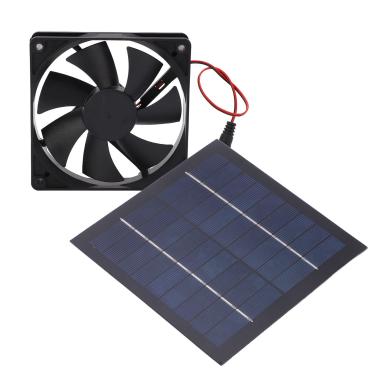 Imagem de Ventilador solar com energia solar GRCFUMo, alta taxa de conversão à prova de água Mini exaustor de exaustão, exaustor de energia solar para estufa, galpão, garagem, sótão,